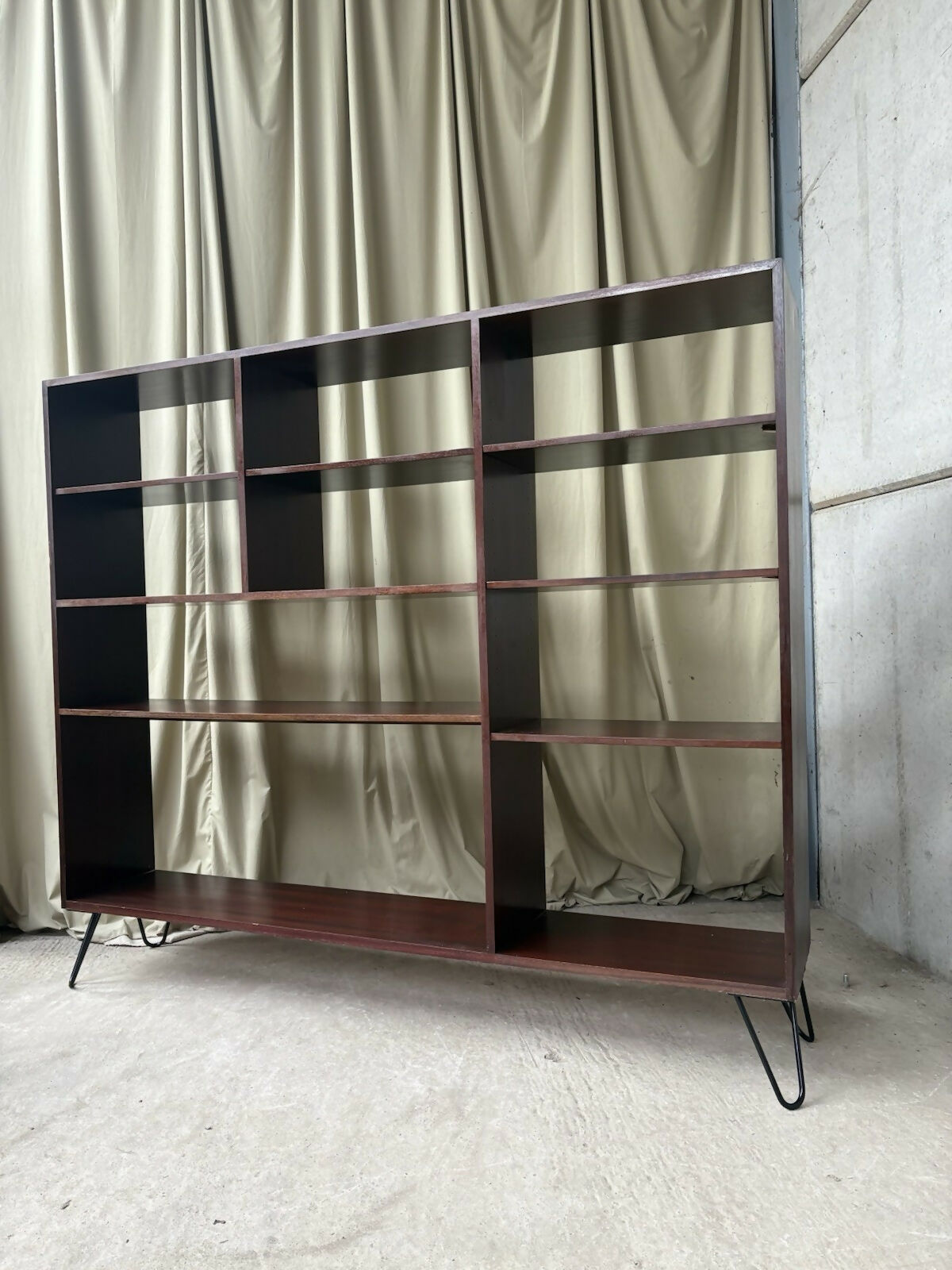Vintage Mid Century Danish Rosewood Bookcase Shelving Wall Unit Retro Scandi R1069