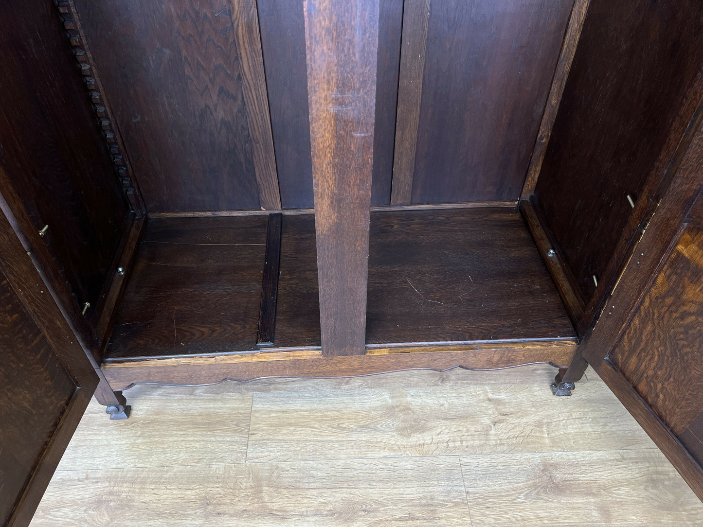 Wardrobe Antique French Louis XVI Style Oak Two Door Carved Armoire LOT 6466