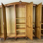 Wardrobe Vintage French Louis XVI Style Oak Five Door Carved Armoire LOT 6397