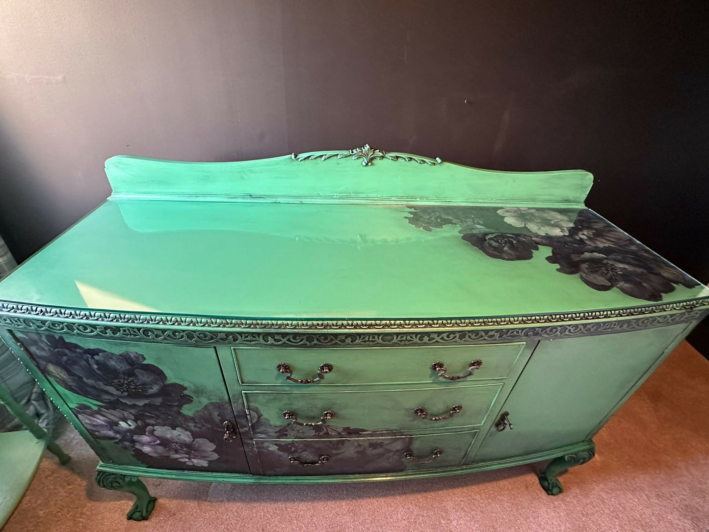 Vintage Green Sideboard