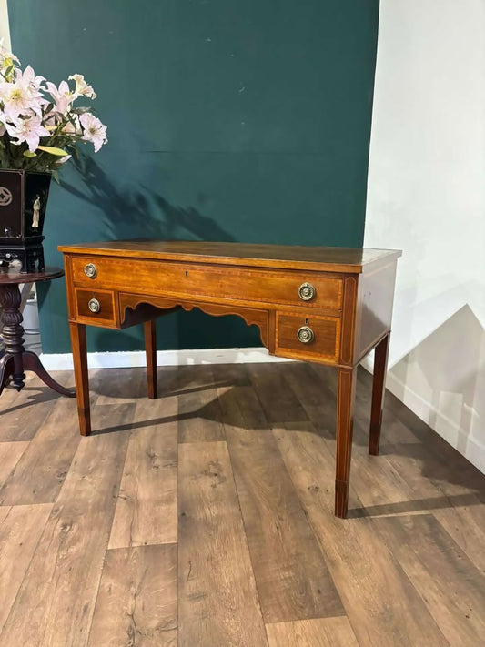 Edwardian Mahogany Cross Banded Secretaire Writing Tablen