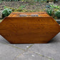 A WOOD BROTHERS OLD CHARM CARVED LIGHT OAK CORNER TV CABINET / MEDIA STAND / UNIT