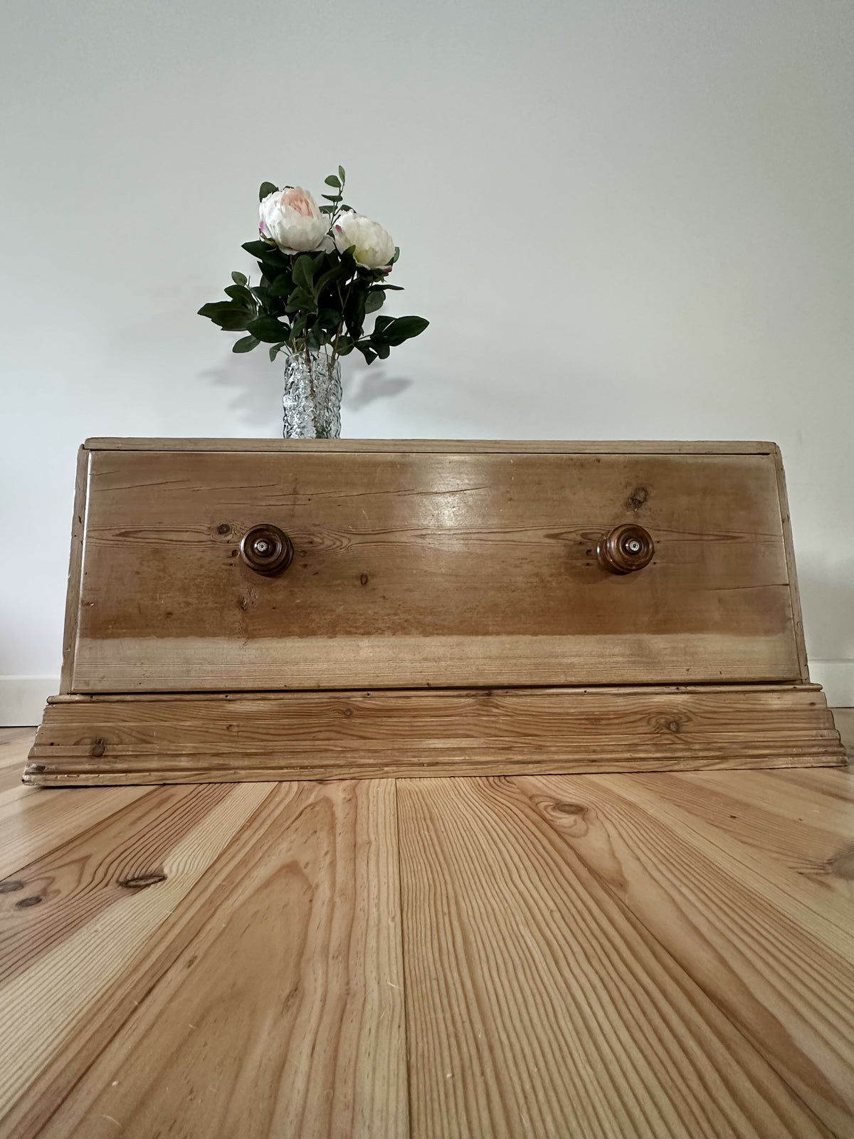Antique Pine Pule Chest Stripped Rustic Pine Blanket Box