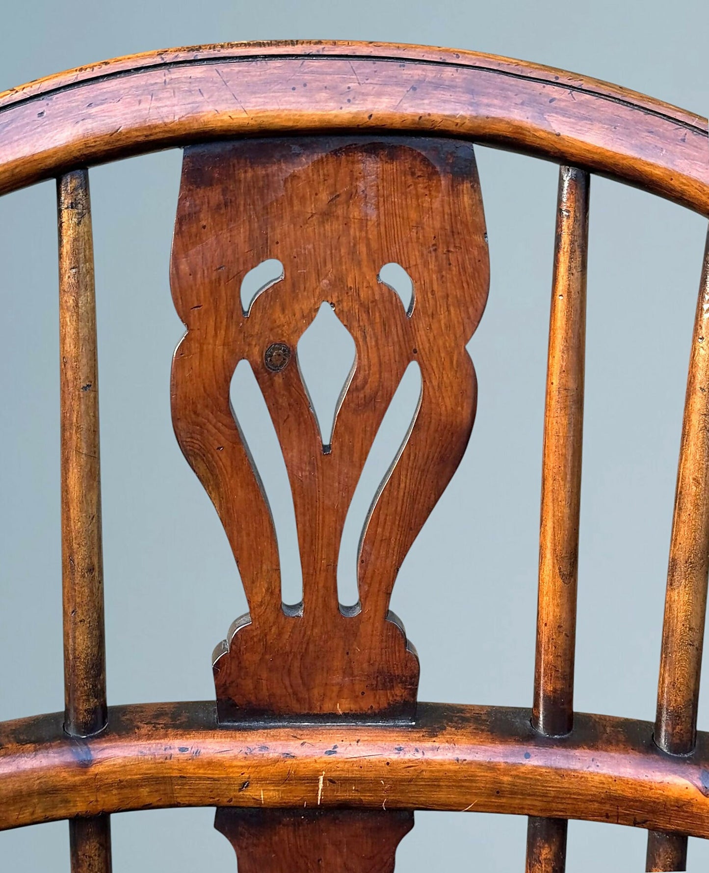 Yew Wood Low Back Windsor Arm Chair