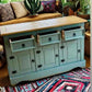 French Chic Steaming Green upcycled sideboard