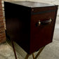 Vintage Style Leather Campaign Portable Drinks Picnic Bar On Stand incl Extras