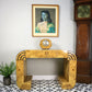 Art Deco Style Walnut Console Table Desk or Dressing Table with Drawer