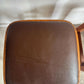 Mid century retro vintage stools wood vinyl brown