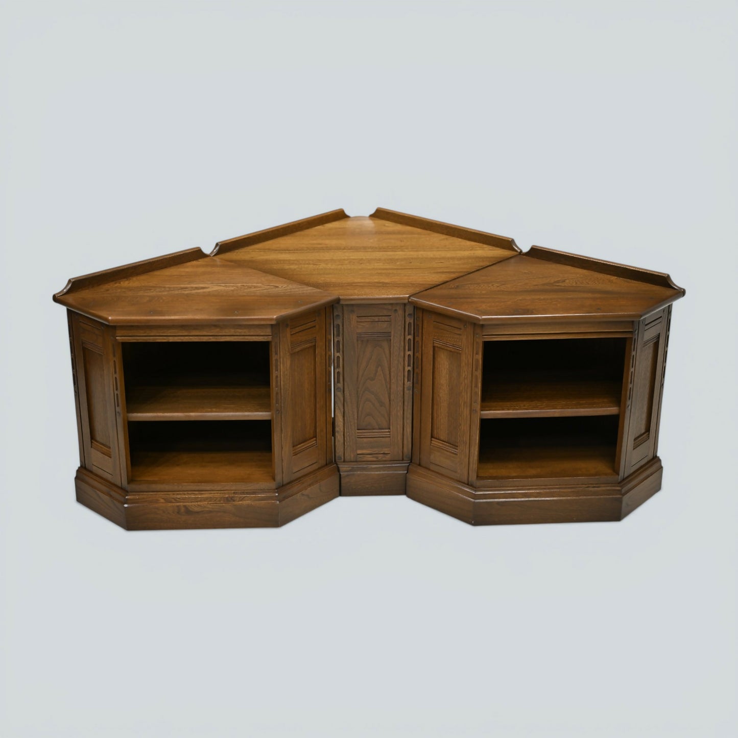 Ercol Entertainment Cabinets 5 Piece Corner Modular Golden Dawn FREE UK Delivery