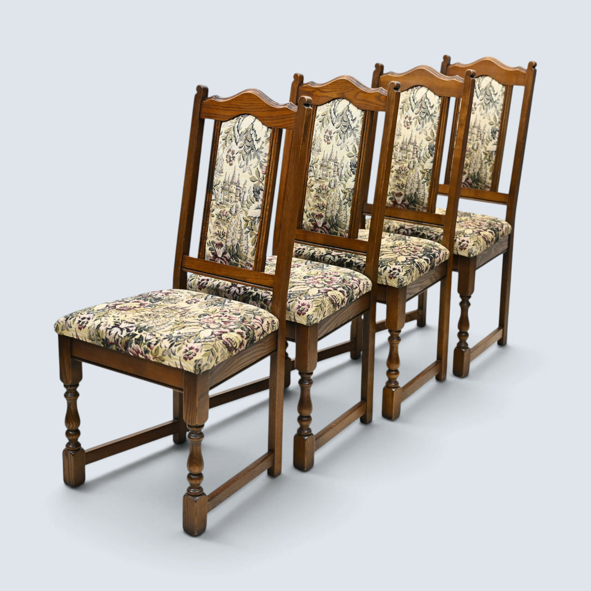 4 Old Charm Lancaster Dining Chairs Light Oak Finish FREE UK Delivery*