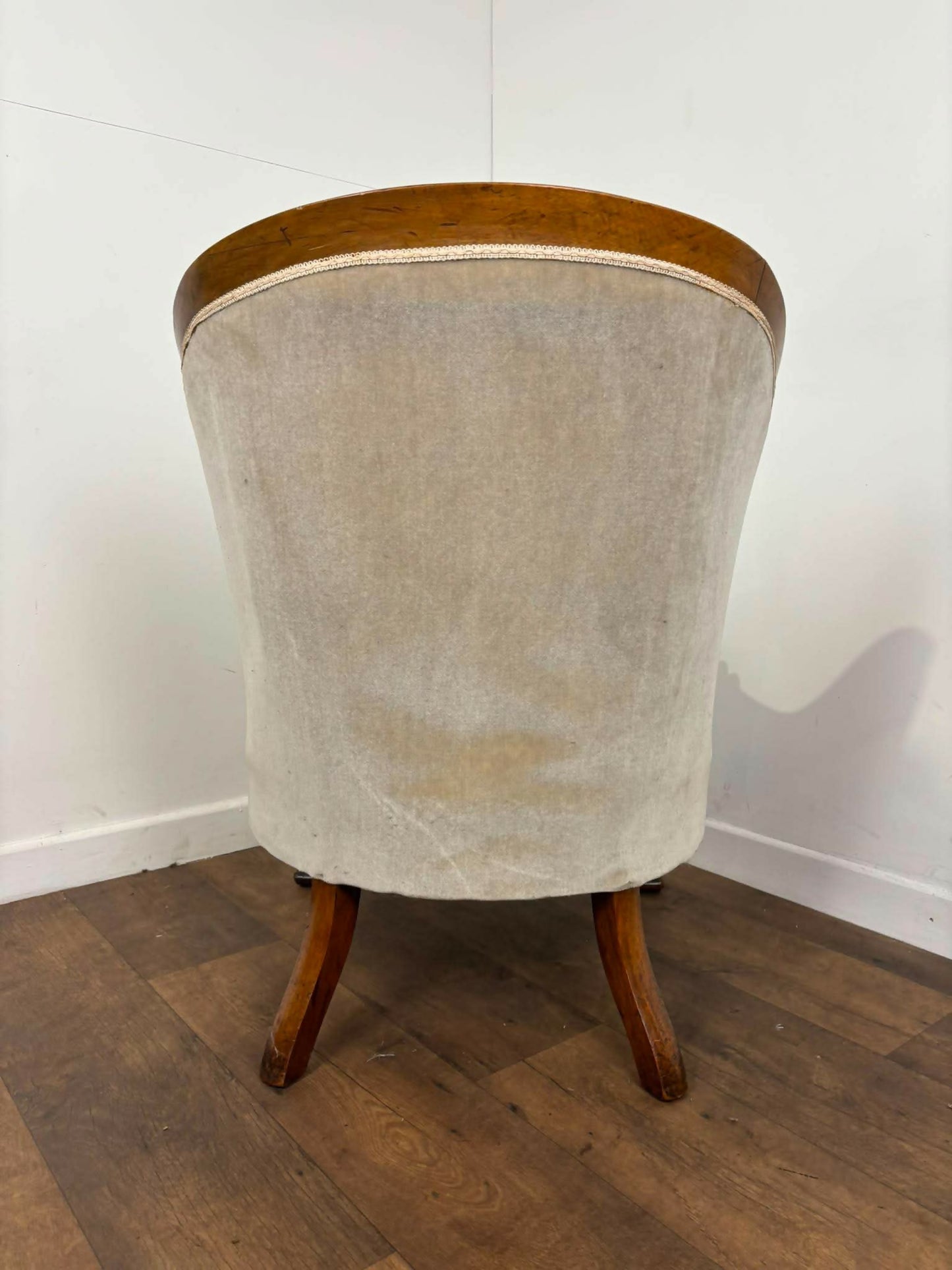 Victorian Walnut Carved Bedroom Chair