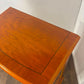Reproduction Yew Wood Glazed Display Cabinet with Key