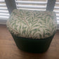 Green ottoman seat. Small. Bijou. Beautiful midgreen, matching fabric