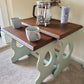 Vintage Upcycled Solid Oak Tudor Style Nesting Tables