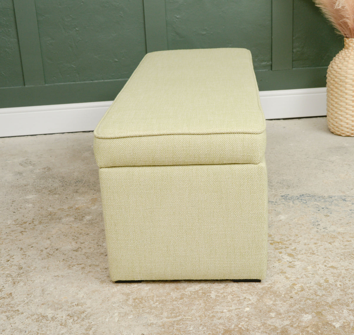 Green Upholstered Ottoman Bench Blanket Box By Sofa.com