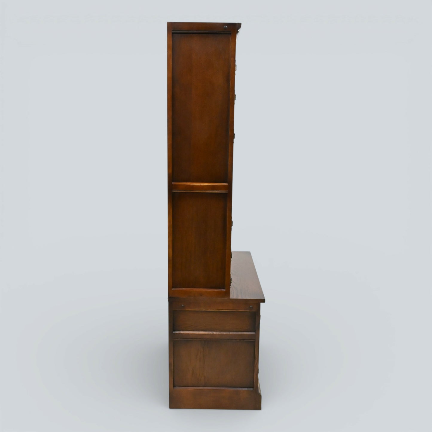 Old Charm Wall Unit Bookcase Display Cupboard Drawers Tudor Brown FREE Delivery