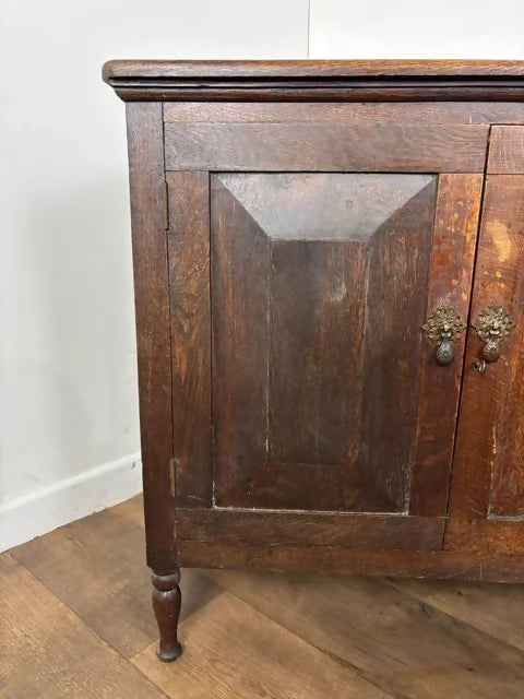Vintage Rustic Oak Two Door Cabinet