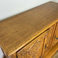 Cabinet Vintage French Louis XVI Oak Display Buffet Carved Sideboard LOT 6316