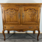 Cabinet Vintage French Louis XVI Style Oak Cupboard Carved Sideboard LOT 4017