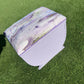 Small lavender ottoman or seat