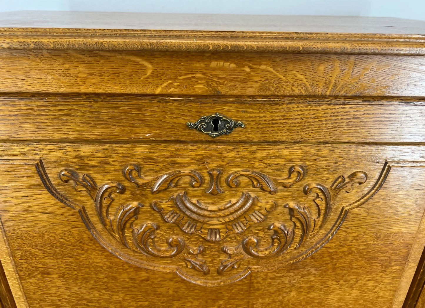 Cabinet Vintage French Louis XIV Style Drop Front Cupboard Sideboard LOT 2646