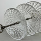 Bomboniere Vintage French Crystal Cut Three Tier Serving Cake Stand LOT 6439