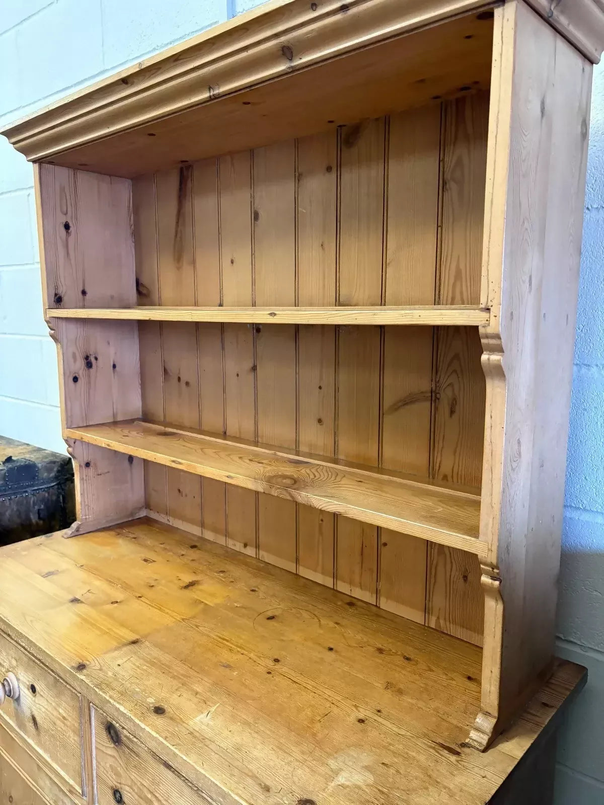 Solid Pine Traditional Country Kitchen Dresser Good Condition UK Delivery
