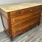 Chest of Drawers Antique French Mahogany Marble Top Carved Cabinet LOT 4809