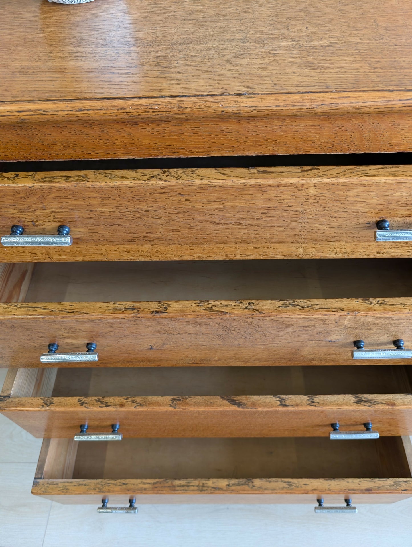 Sympathetically Restored Solid Oak Arts & Crafts Chest of Drawers
