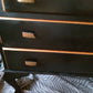 THE AFRICAN ASPECTS UPCYCLED - ONE-OFF FURNITURE ART “Echoes of Her” black, gold and copper bureau