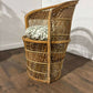 Vintage Wicker Bedroom Chair with Cushion