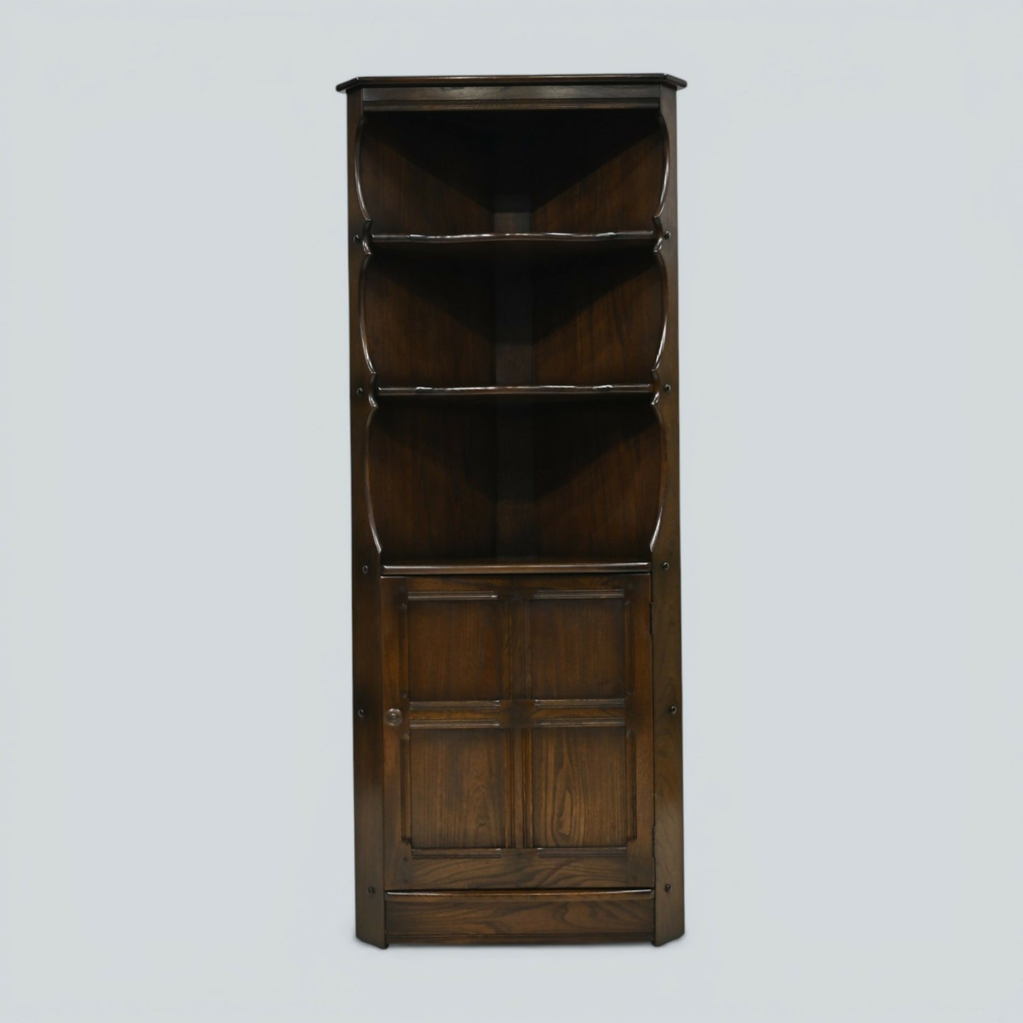 Ercol Elm Corner Cabinet Display Unit With Cupboard EXC FREE UK Delivery