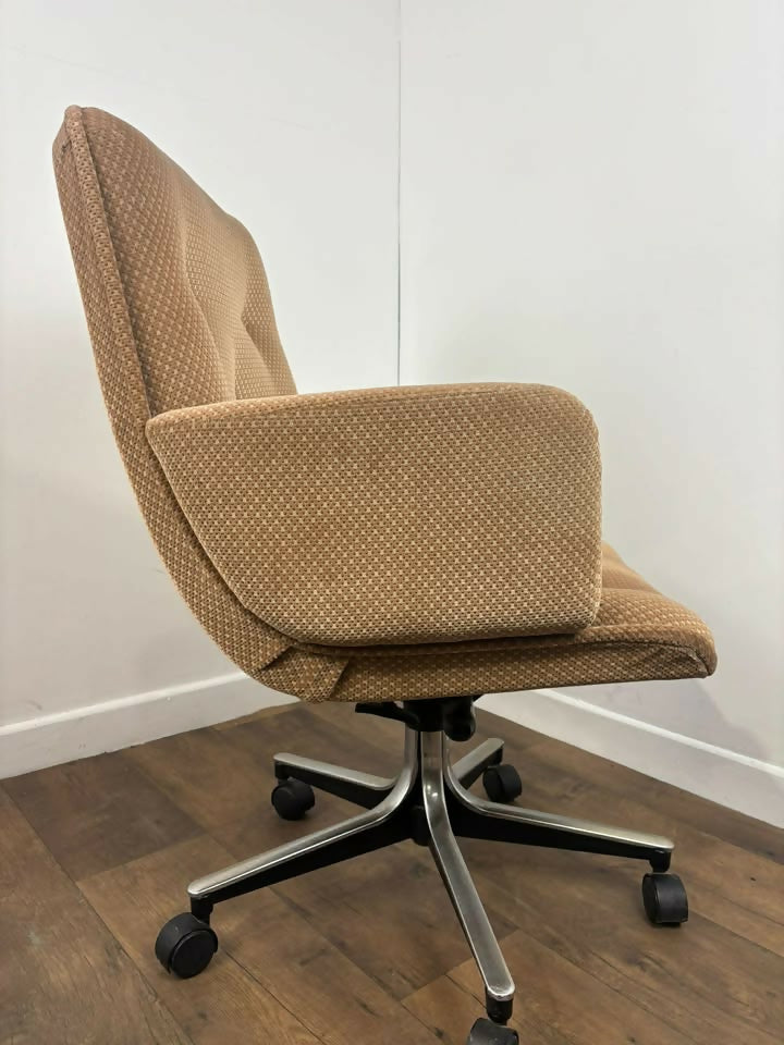 Vintage Upholstered Revolving Office Chair