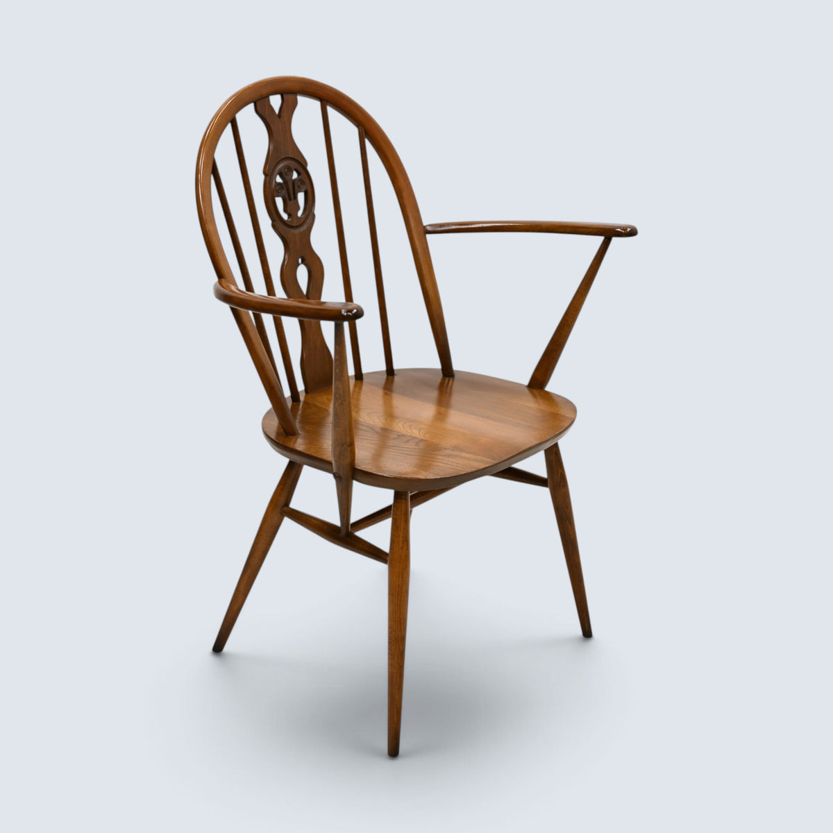 4 Ercol Windsor Fleur-De-Lyes Dining Chairs Golden Dawn Finish FREE UK Delivery*