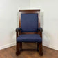 Georgian Mahogany Throne Arm Chair - From Ruthin Court House