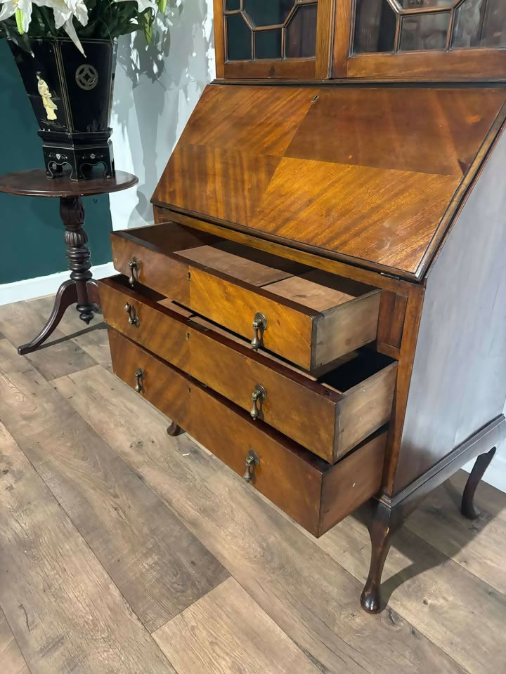 Vintage Mahogany Bureau Bookcase99