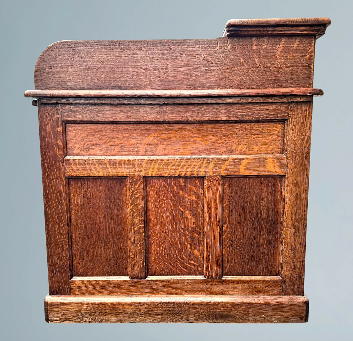 Large Antique Oak Roll Top Desk Jas Shoolbred & Co
