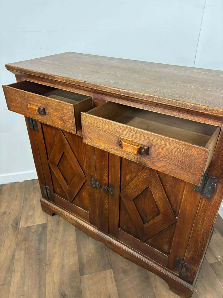 Arts & Crafts Style Oak Cabinet