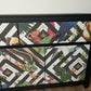 Solid Oak Vintage Sideboard Upcycled Painted Black. Animal Bird Geometric Print