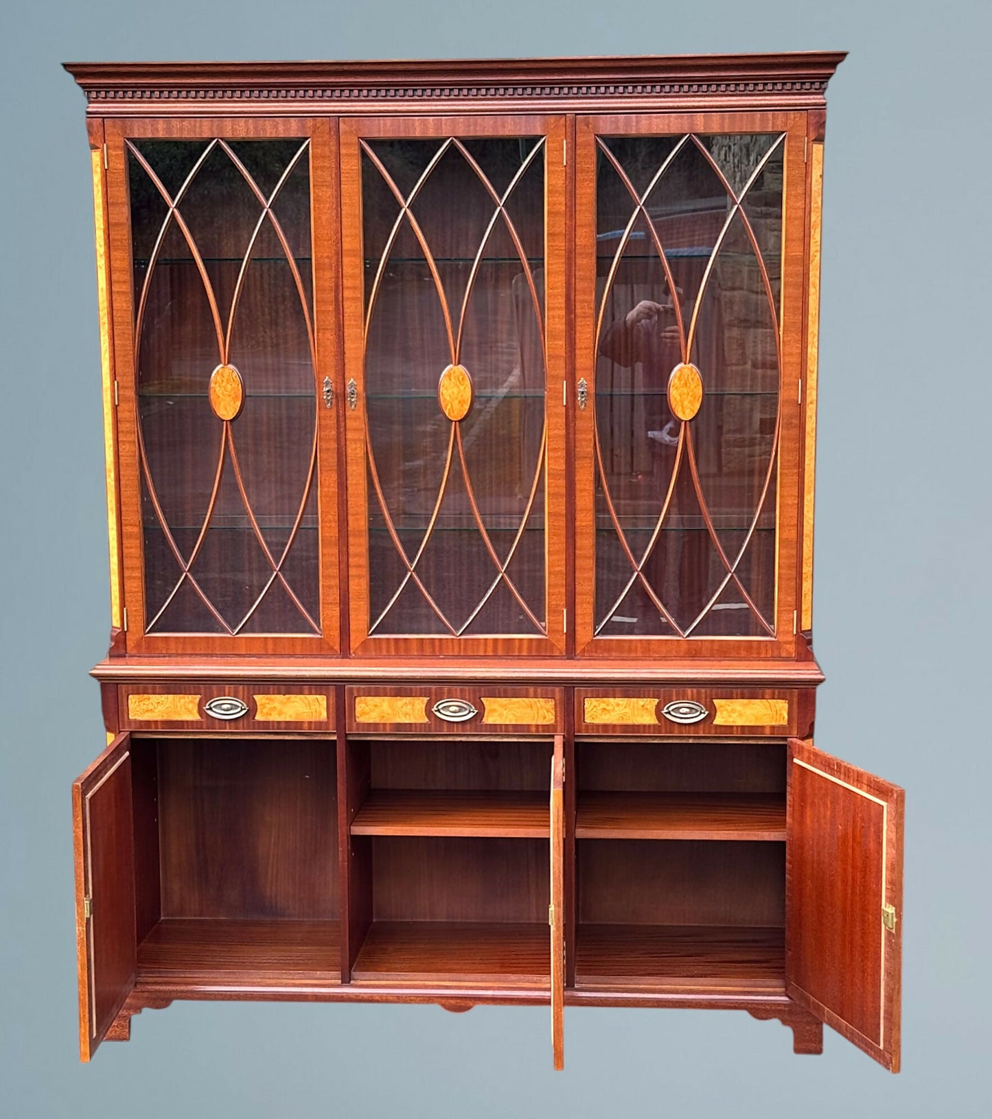 Mahogany and Walnut Display Cabinet - Charles Barr