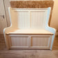 Hand Crafted Pine Monks Bench with Storage, Farmhouse Hallway Seat
