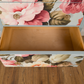 Vintage Lebus Dressing Chest, Chest of Drawers, Lift-Up Mirror, Floral Upcycled Furniture