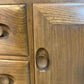 Vintage Ercol Sideboard Model No. 455 Solid Elm