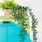 Gold And Teal Upcycled Records Drinks Cabinet