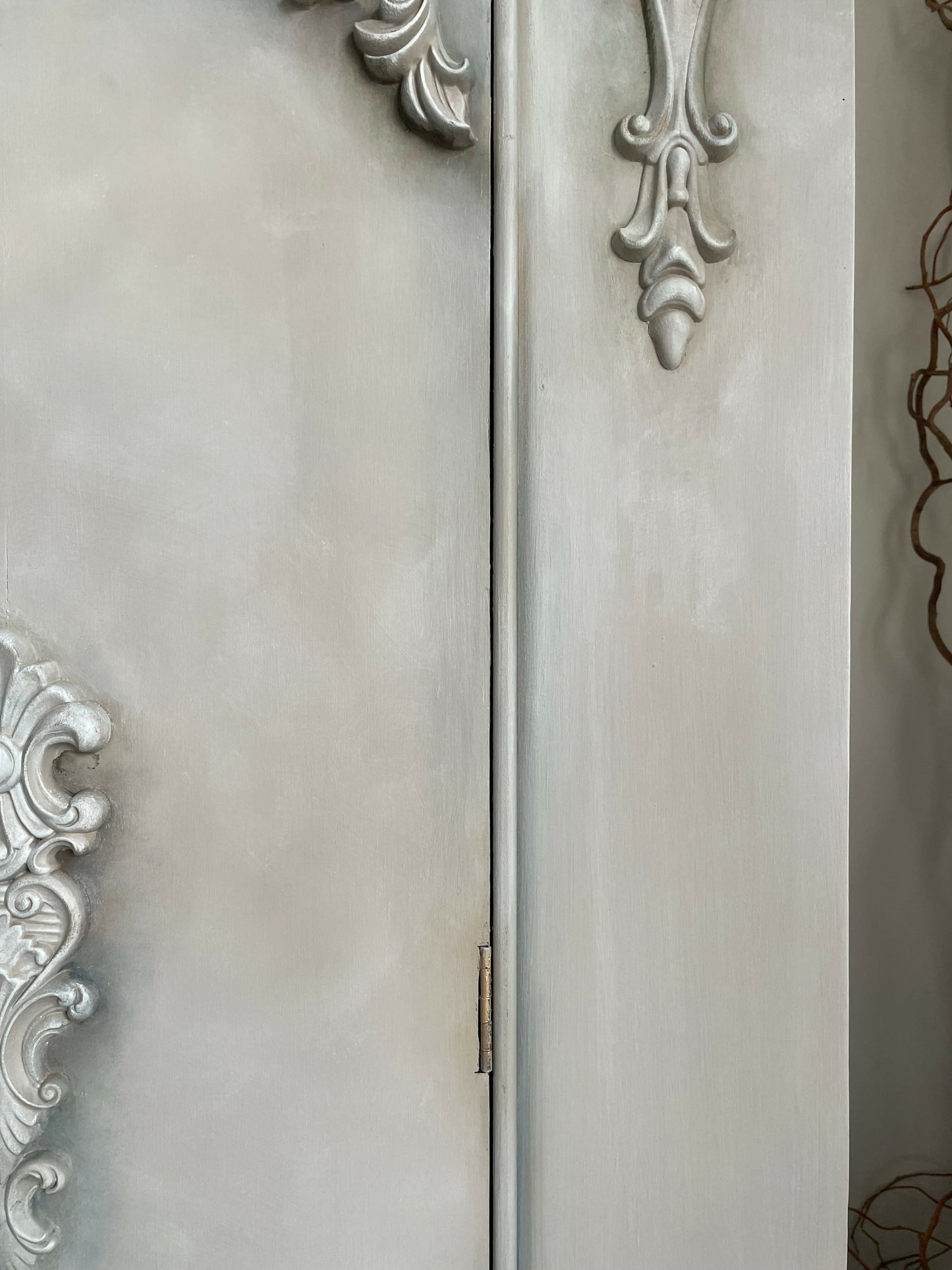 Single vintage wardrobe, hand painted neutral colours