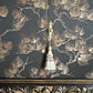 Cocktail Cabinet. Vintage Queen Anne Repro. Chinoiserie style. Black & Gold. Handpainted.