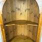 Solid Waxed Pine Barrel Back Corner Cupboard
