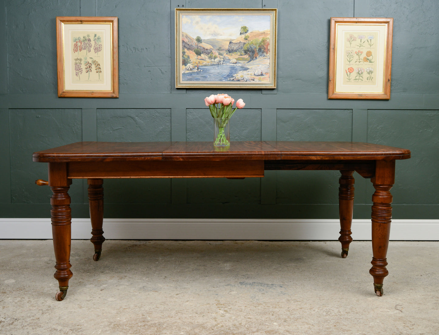 Victorian Mahogany Wind Out Dining Table - Extending- Farmhouse - 180 cm