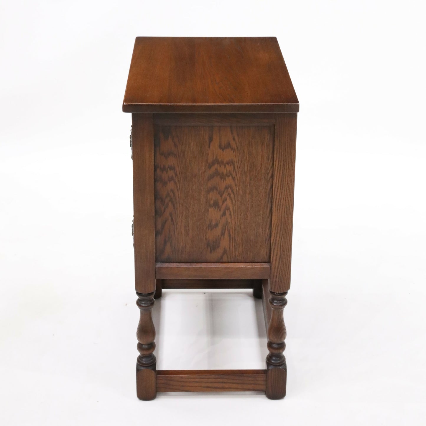 Old Charm Pedestal Cabinet Cupboard Linenfold Doors Tudor Brown FREE DELIVERY*. SBR9485/2308D