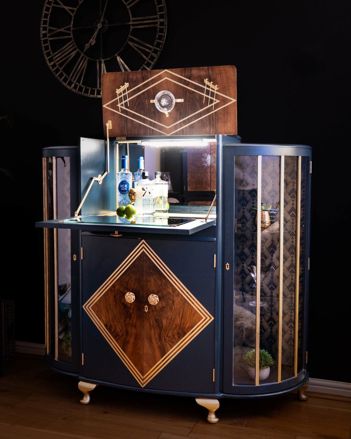 Art deco Cocktail Cabinet/ Drinks Cabinet/ Gin Cabinet
